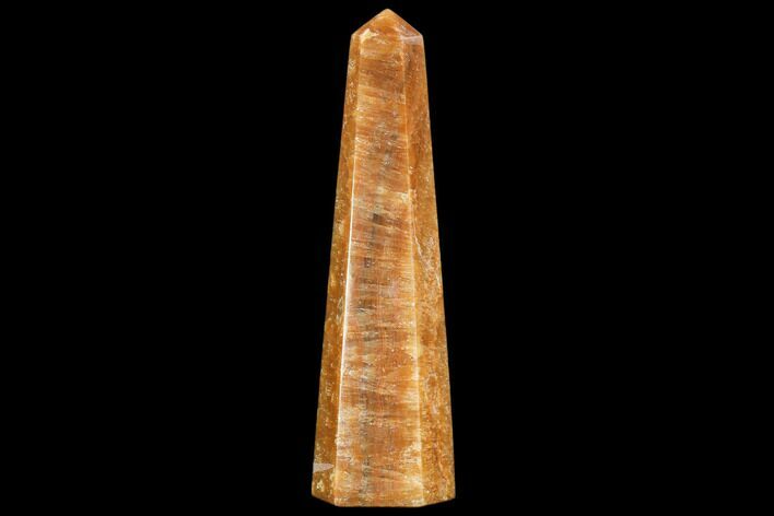 Polished, Orange Calcite Obelisk - Madagascar #108461
